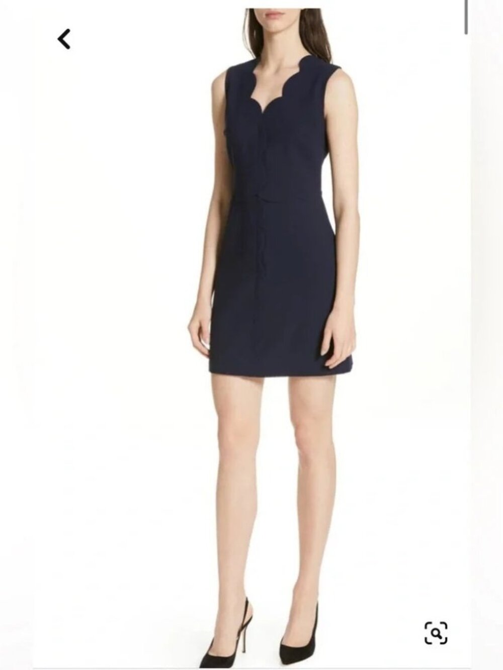 Ted Baker London Rubeyed Scallop Edge A-Line Dress